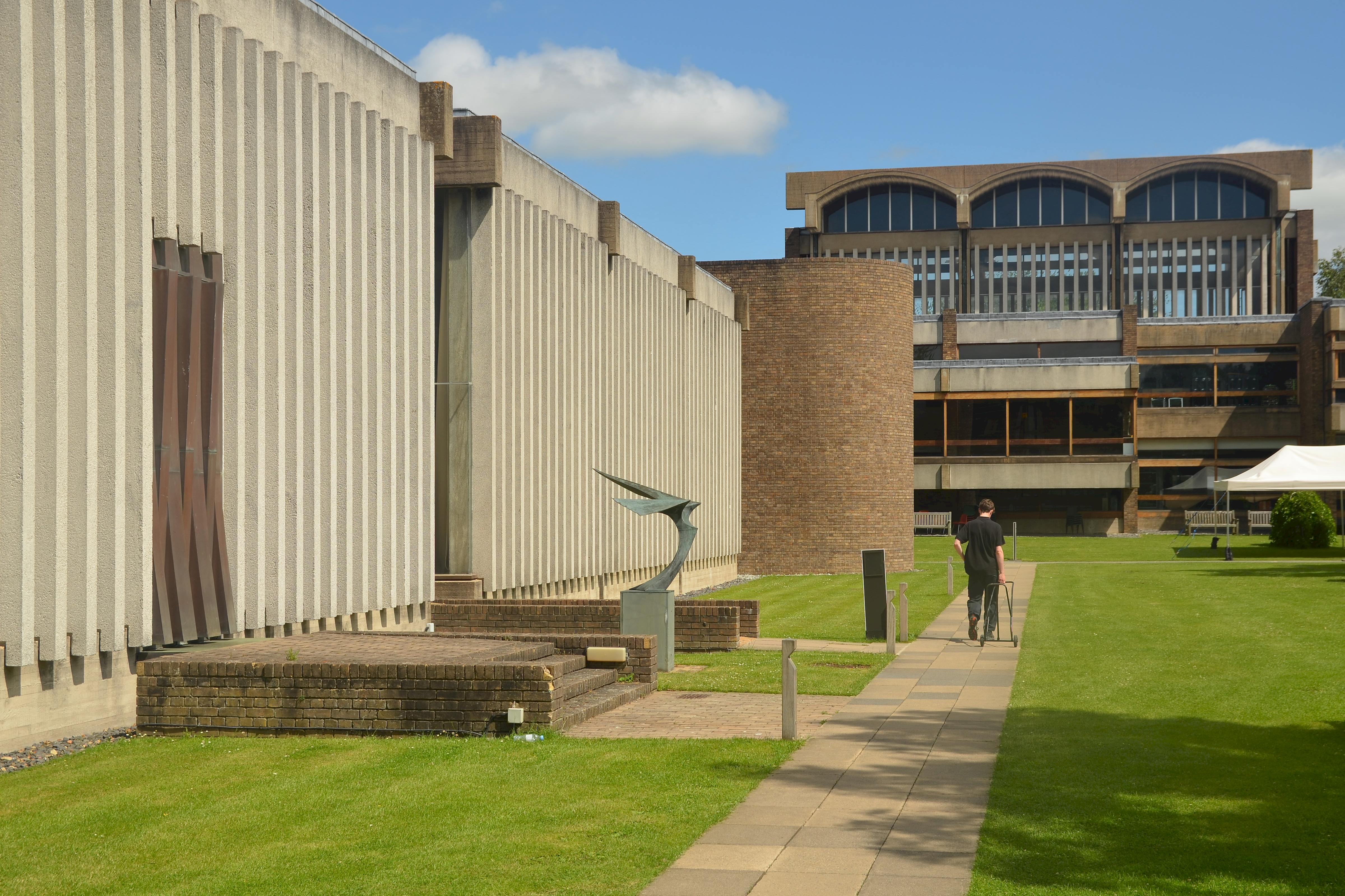 Churchill Archives Centre and college dining hall in Cambridge