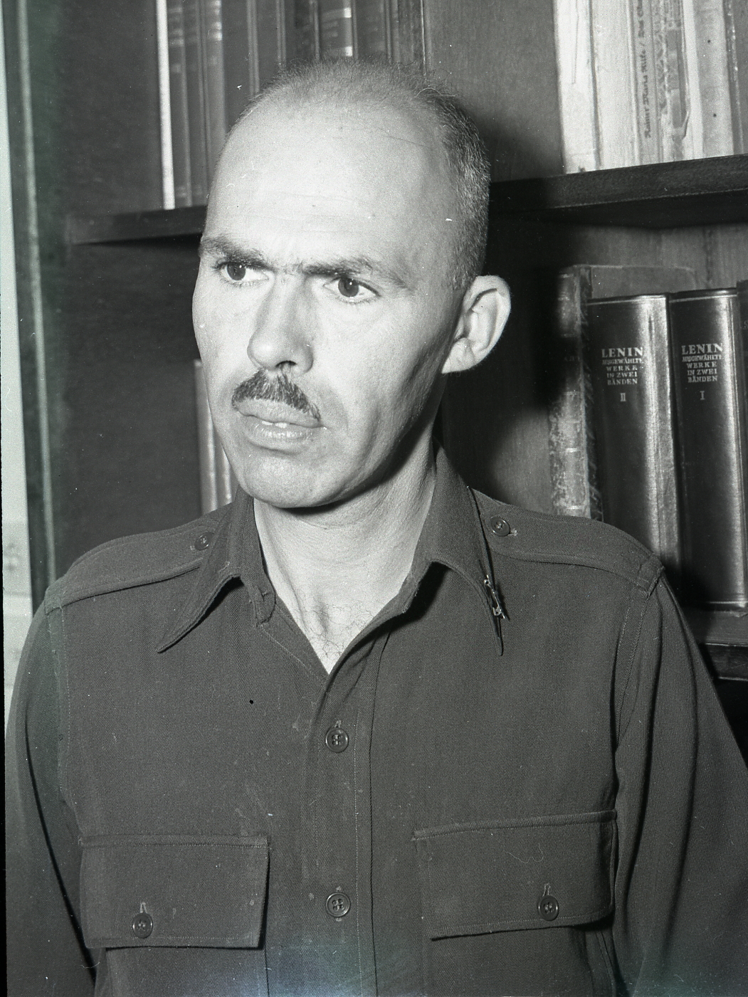 Israel Beer in uniform in a November 1950 archive portrait