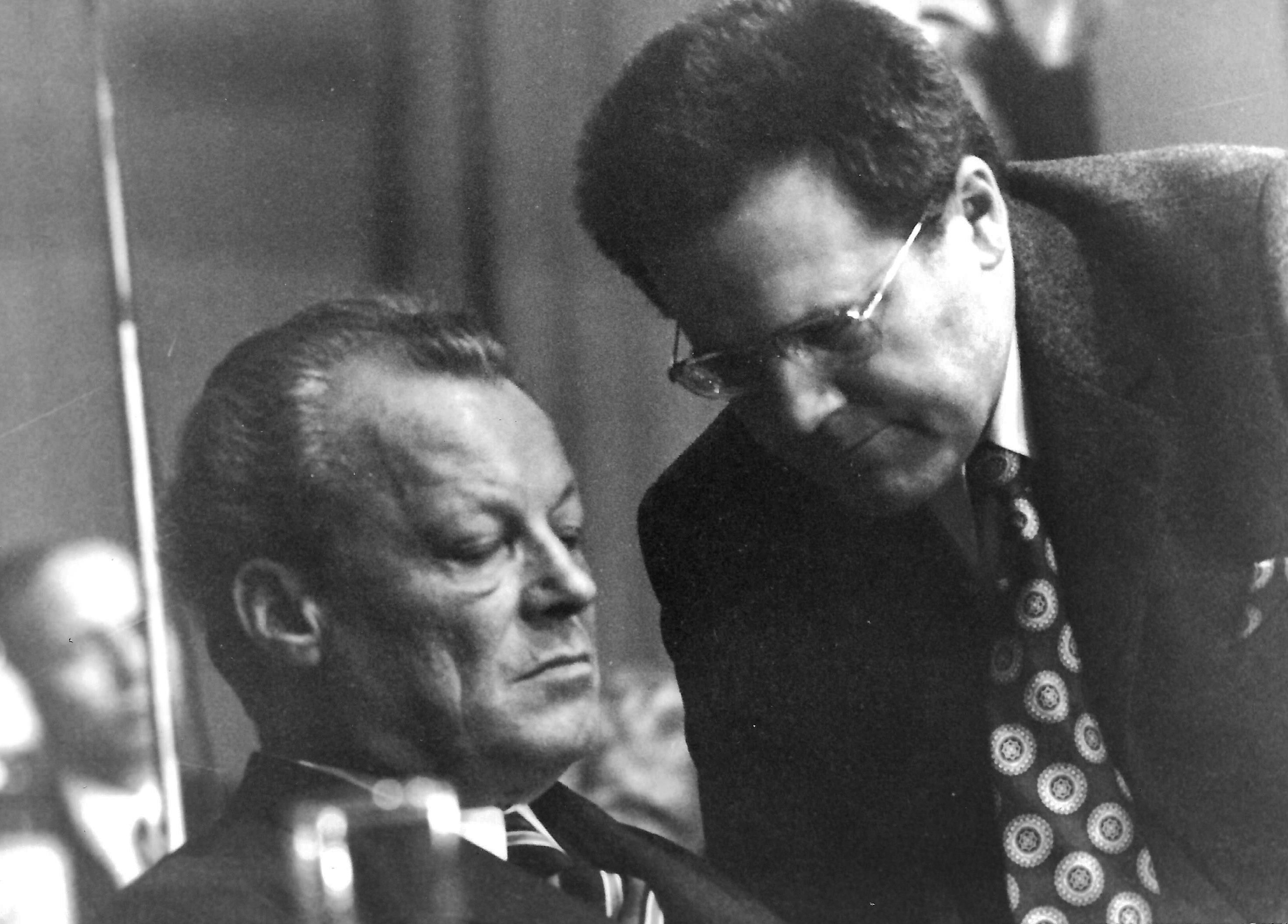 Willy Brandt and his aide Günter Guillaume together at a Social Democratic Party conference