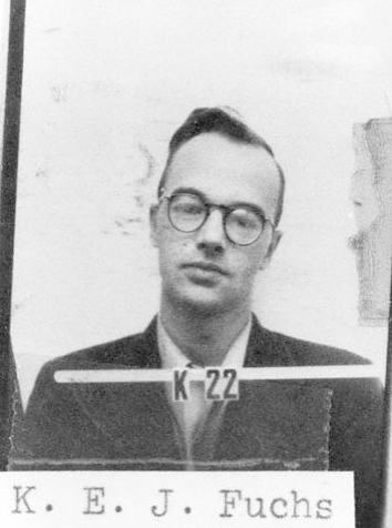 Klaus Fuchs's wartime Los Alamos identification photograph with the number 390