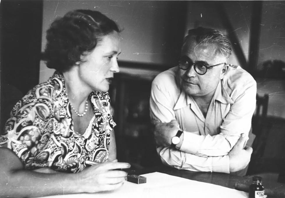 Vladimir and Evdokia Petrov inside an Australian safe house