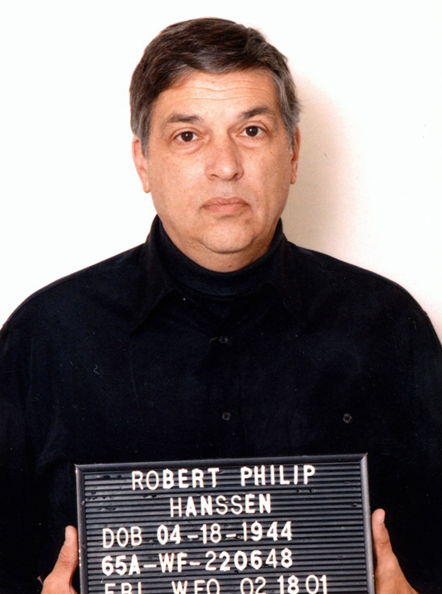 Robert Hanssen in his 2001 booking photograph